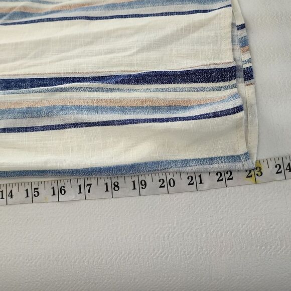 MONTEAU Women's Striped Button Front Sleeveless Jumpsuit Size Small linen - Picture 5 of 7